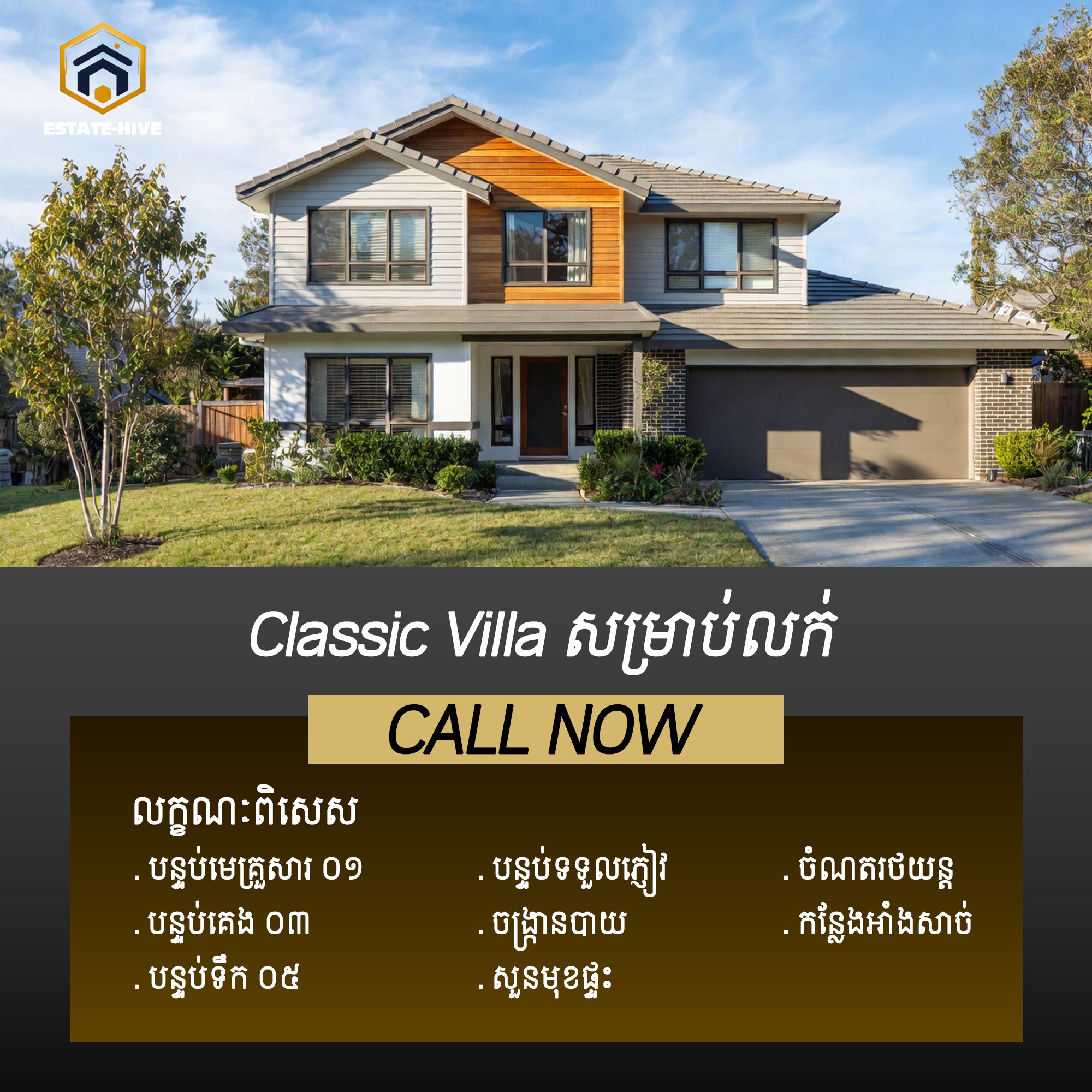 Classic Villa សម្រាប់លក់ - ក្រុងកំពត
