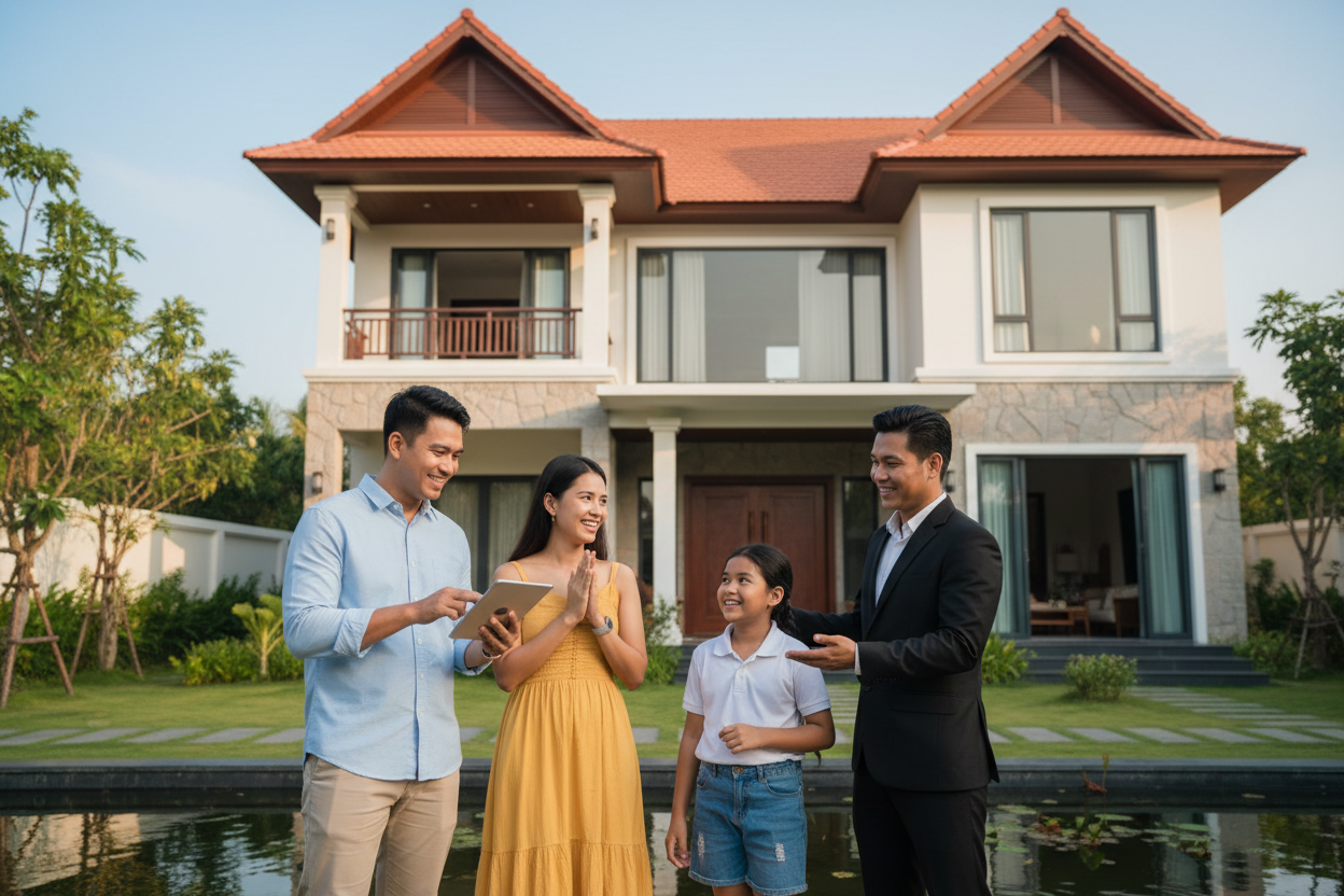 People finding property peacefully - no text